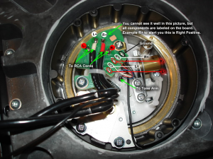 Turntable Tone Arm Wiring Details